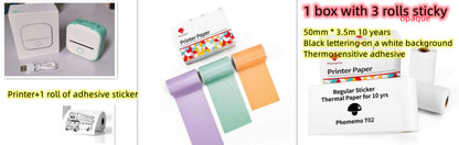 Portable Mini Thermal Label Printer – Inkless Bluetooth Printer for Home, Office & Study