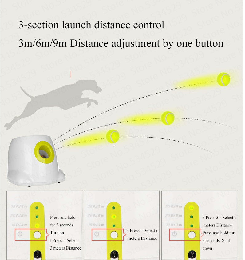 Dog Automatic Ball Launcher - Interactive Dog Toy & Smart Fetch Machine