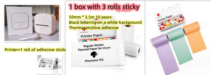 Portable Mini Thermal Label Printer – Inkless Bluetooth Printer for Home, Office & Study