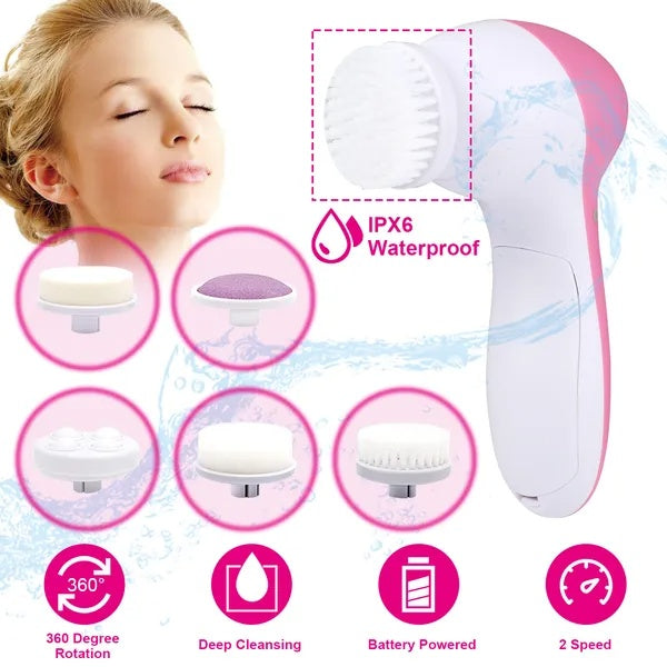 Electric Facial Cleansing Brush & Face Scrubber