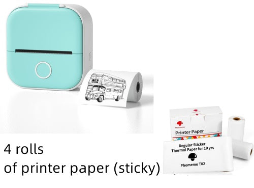 Portable Mini Thermal Label Printer – Inkless Bluetooth Printer for Home, Office & Study