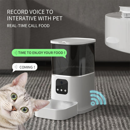 Automatic Pet Feeder with WiFi App Control – Camera
