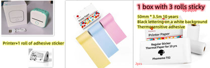 Portable Mini Thermal Label Printer – Inkless Bluetooth Printer for Home, Office & Study