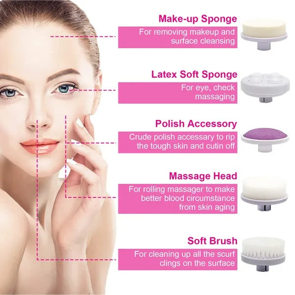 Electric Facial Cleansing Brush & Face Scrubber
