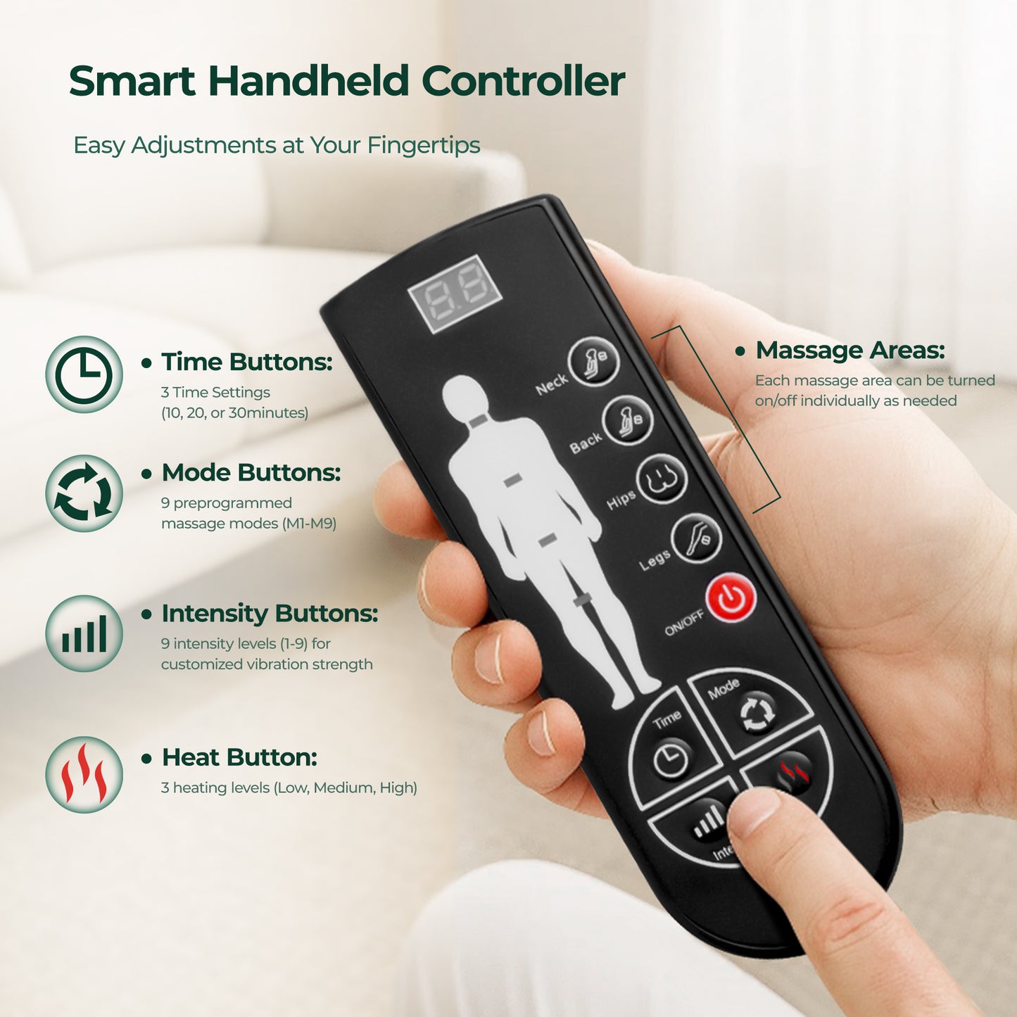 Body Massager Cervical Pillow with Heat Therapy