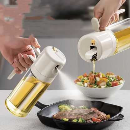 2 in 1 Oil Spray Bottle for Cooking – Glass Olive Oil Sprayer & Cooking Oil Dispenser