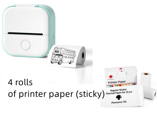 Portable Mini Thermal Label Printer – Inkless Bluetooth Printer for Home, Office & Study