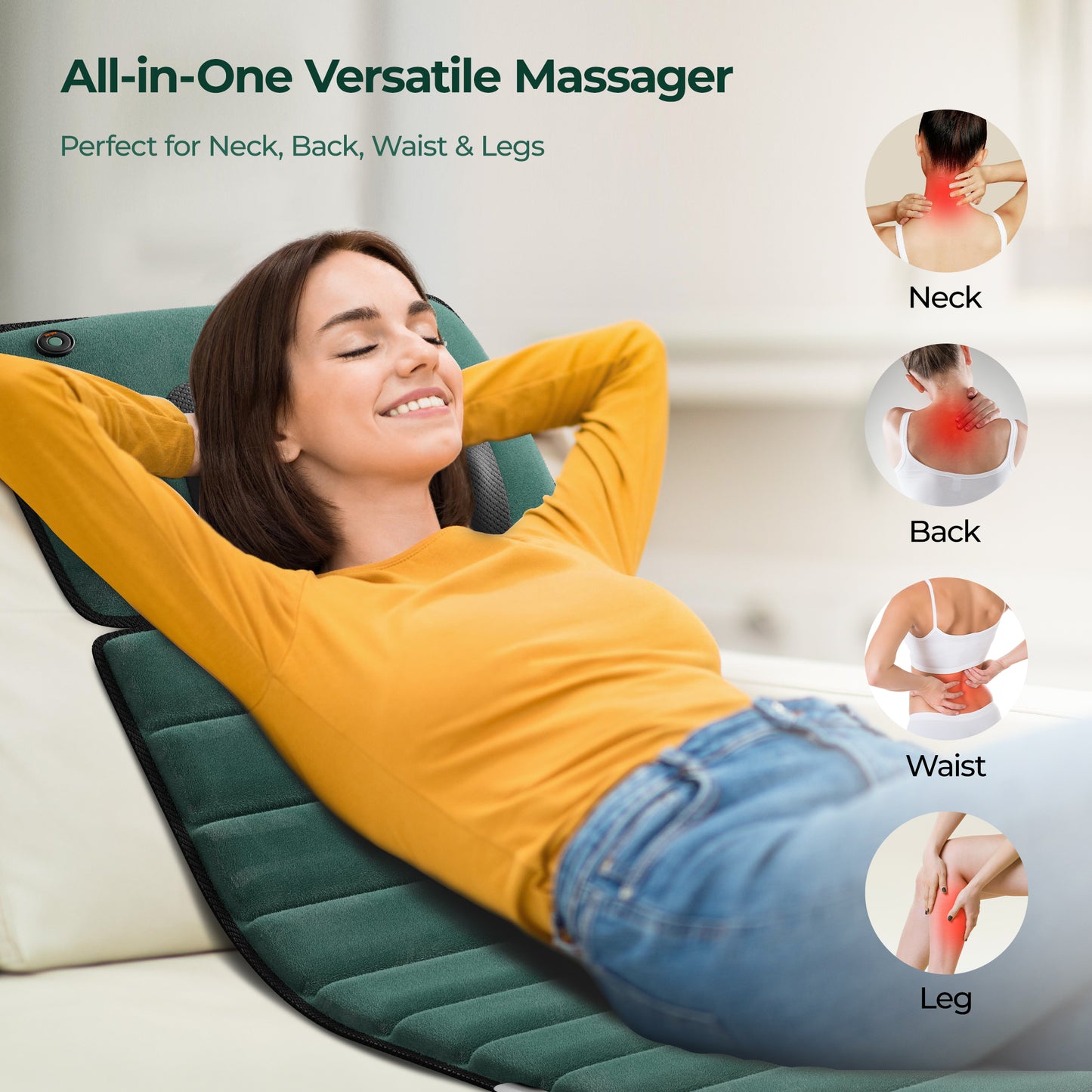 Body Massager Cervical Pillow with Heat Therapy