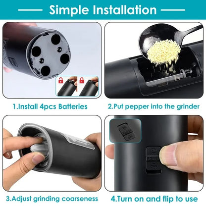 Electric Salt and Pepper Grinder – Automatic Gravity Sensor Design