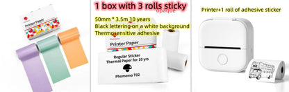 Portable Mini Thermal Label Printer – Inkless Bluetooth Printer for Home, Office & Study