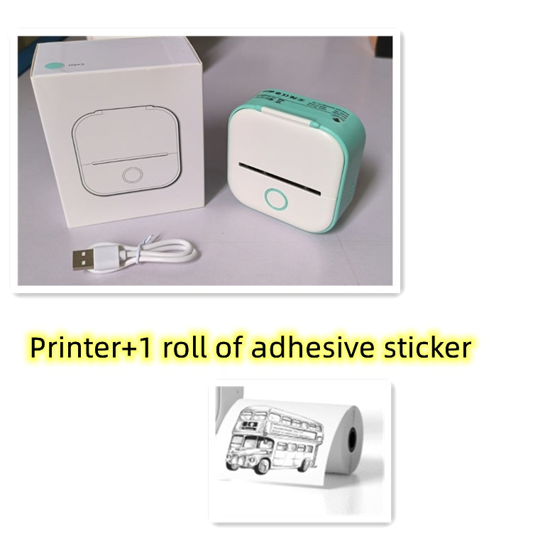 Portable Mini Thermal Label Printer – Inkless Bluetooth Printer for Home, Office & Study