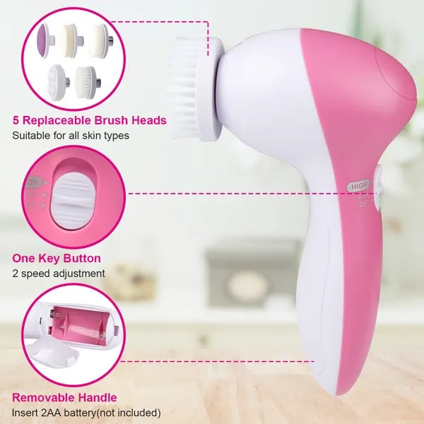 Electric Facial Cleansing Brush & Face Scrubber