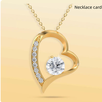 Rotating Eternal Rose Teddy Bear Jewelry Box with Necklace