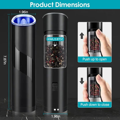 Electric Salt and Pepper Grinder – Automatic Gravity Sensor Design