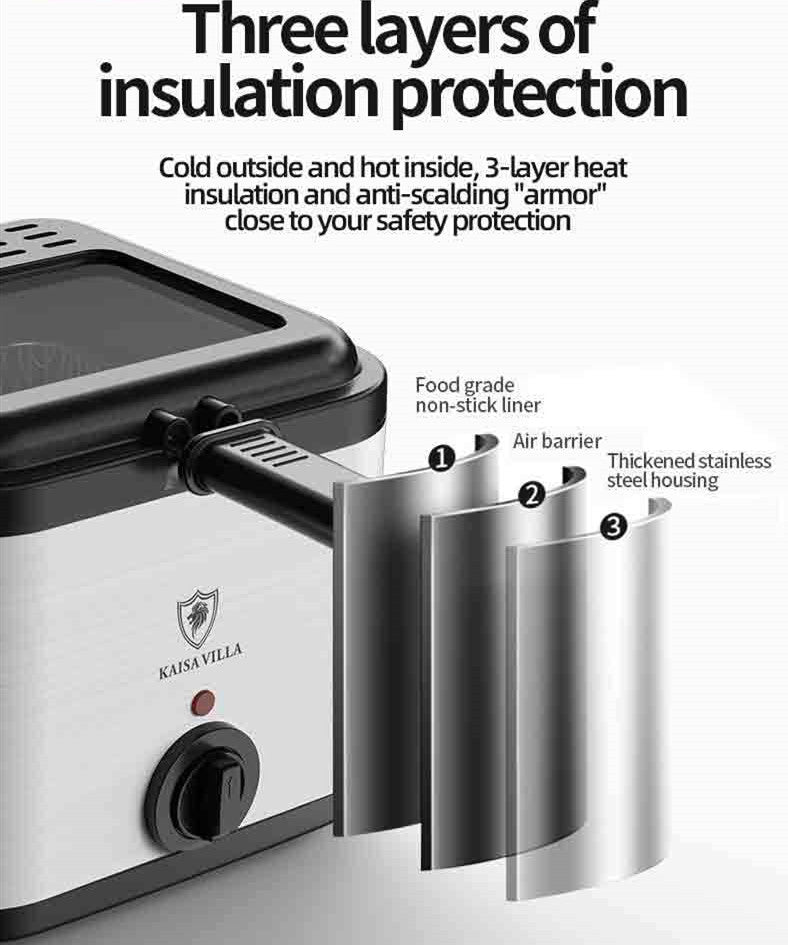 Air Fryer – Multifunctional Stainless Steel Electric Deep Fryer